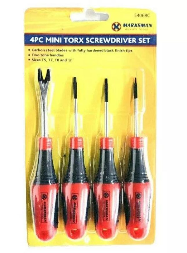 Premium Marksman mini torx screwdriver set 4pc