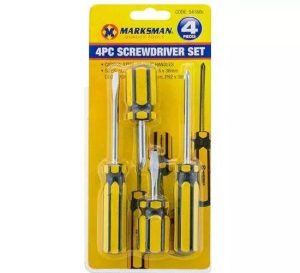 Marksman Flat & Phillips Screwdriver Set 4pc