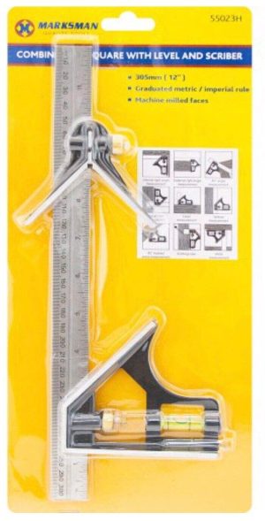 Marksman Combination Square With Level & Scriber Tool