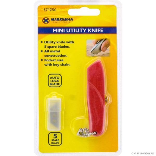 Premium Marksman mini utility knife with 5 spare blades