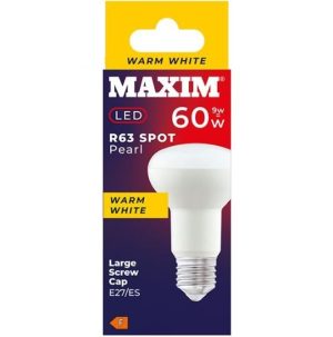 Maxim 9W=60W R63 Spot Pearl Warm White E27 ES LED Light Bulb