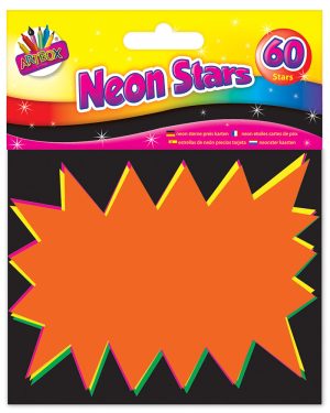Artbox Fluorescent Neon Flashes 10cm X 7.5cm 60pc