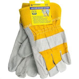 Marksman Leather Rigger Yellow Twill Gloves 10.5