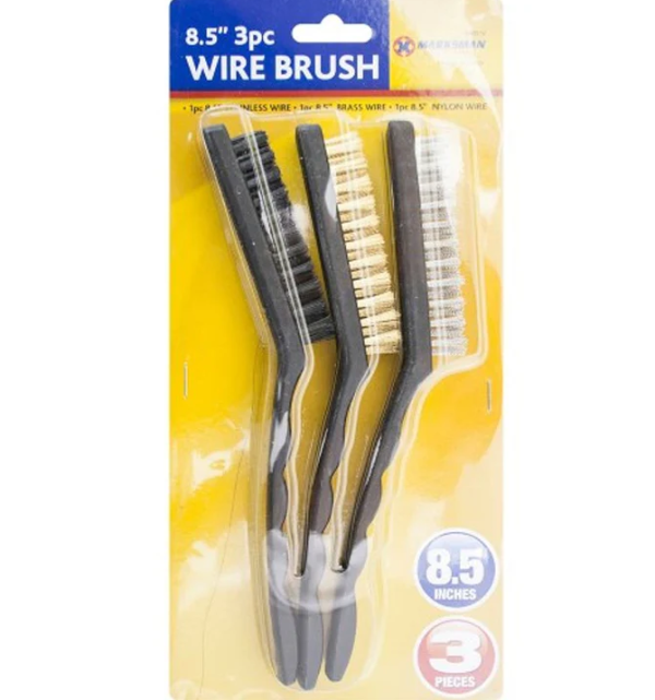 Premium Marksman 9" large wire brush 3pc