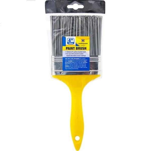 Premium Marksman yellow paint brush 4"