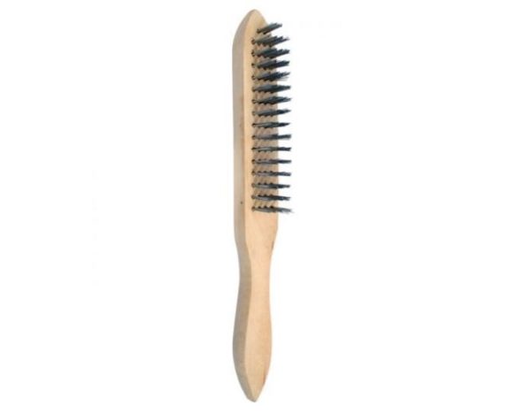 Premium Marksman 4 row wooden handle wire brush