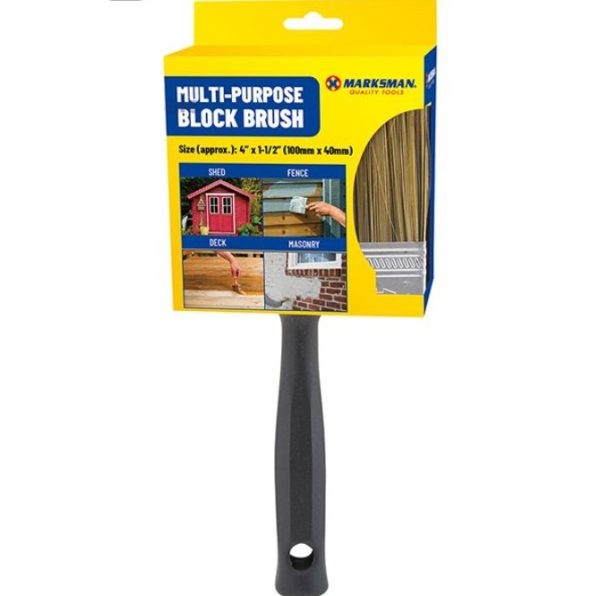 Premium Marksman multi-purpose block paint brush 4" x 1-1/2"