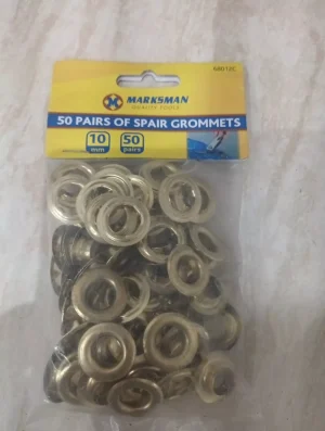 Marksman Spare Brass-Plated Grommets 10mm Pack of 50