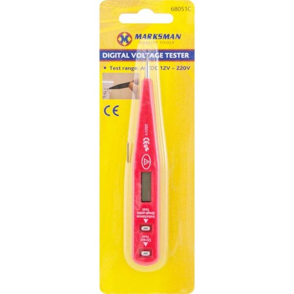 Premium Marksman digital voltage tester 12v-220v