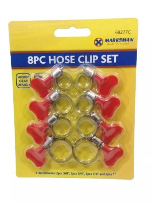 Marksman Worm Gear Hose Clip Set 8pc