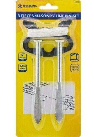 Marksman Masonry Line Pin Set 12m 3pc