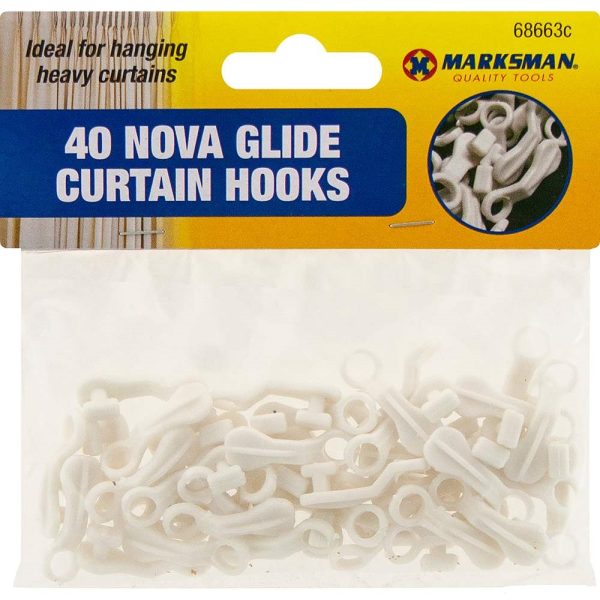 Premium Marksman nova glide curtain hooks pack of 40