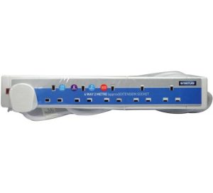 Status 6 Way Socket Extension Lead 2m