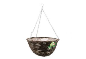Marksman Rattan Garden Hanging Basket 12