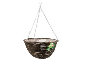 Marksman Rattan Garden Hanging Basket 16