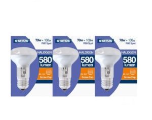 Status R80 Spot 70W=100W ES/E27 580 Lumen Halogen Light Bulb