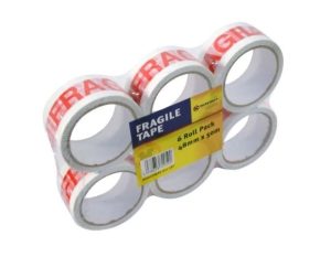 Marksman Fragile Printed Tape 48mm X 50m Shrink Wrapped