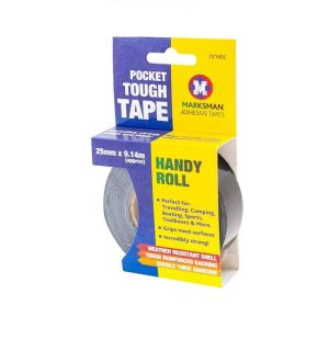 Marksman Pocket Tough Tape Roll 25mm X 9.14m