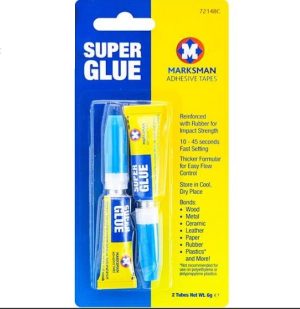 Marksman Super Glue Tube 3g PACK OF 2