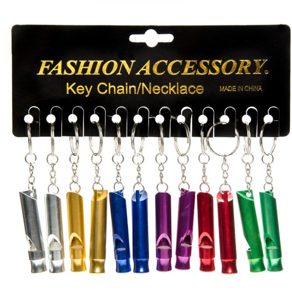 Premium Fashion key chain whistle colours