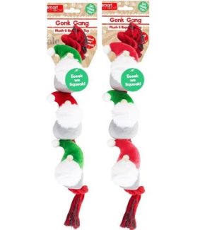 Smart Choice Christmas Plush Rope Gonk Gang Dog Toy 44cm