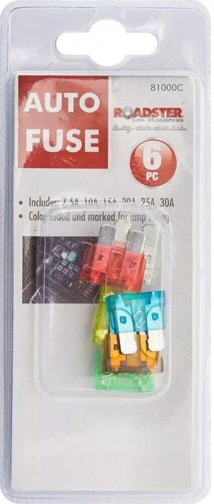 Roadster Car Fuses 6 Piece