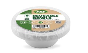 White Plastic Reusable Bowls 5oz Pack Of 20