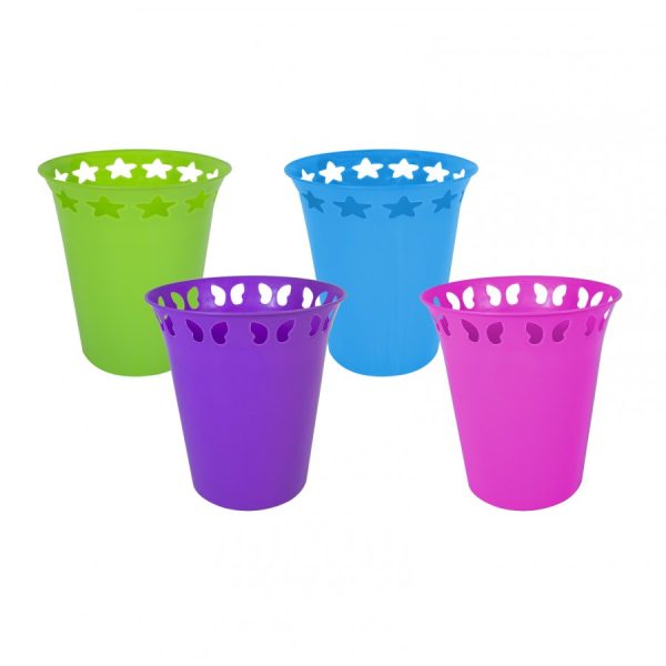 Premium Bright stars & butterfly waste paper bins assorted 24cm x 26.5cm