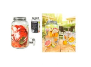 Glassworks Glass Drinks Dispenser With Tap 3l