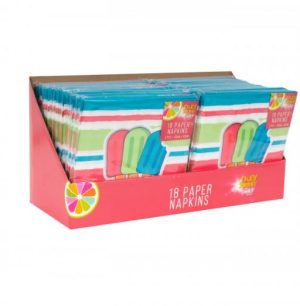 Bello Stripe Lolly Paper Napkins Pack Of 18