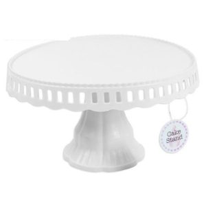 White Plastic Cake Stand 28cm X 17cm