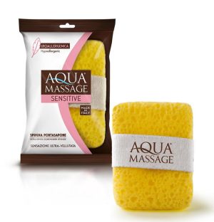 Aqua Foam Soap Holder Massage Sponge Mitt