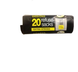 Tidyz 20 Extra Thick Refuse Sacks 70L