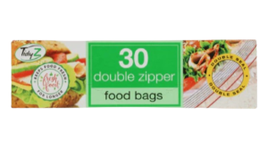 Tidyz 30 Extra Strong Double Zipper Food Bags