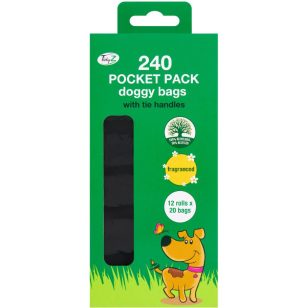 Tidyz Pocket Fragranced Tie Handle Doggy Bags Pack Of 240