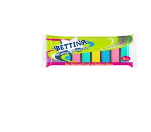 Bettina Multicoloured Sponge Scourers Pack Of 8