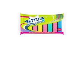 Bettina Multicoloured Sponge Scourers Pack Of 16