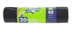 Bettina Drawstring Strong Refuse Sacks 50l Pack Of 20