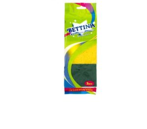 Bettina Cellulose Sponge Scourers Pack Of 3
