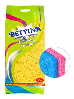 Bettina Extra Thick Cellulose Sponges Assorted 2pc