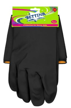 Bettina Black Heavy Duty Tough Gloves Large