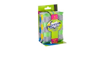 Bettina Assorted Colour Non-Scratch Scouring Wizards Pack Of 3