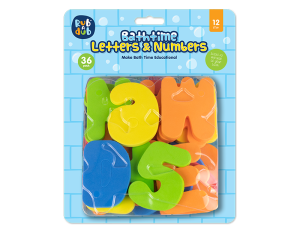 Rub A Dub Bathtime Foam Letters & Numbers Pack Of 36