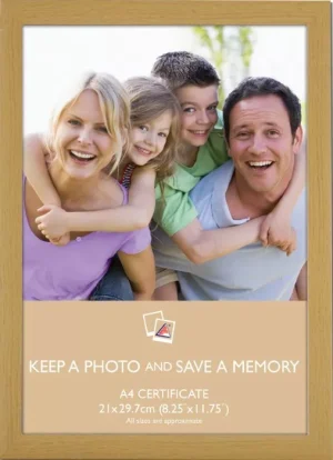 Photo Frame Pine A4 Certificate (21 X 28.5cm)