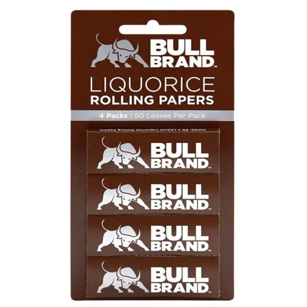 Premium Bull brand liquorice rolling papers 4 pack