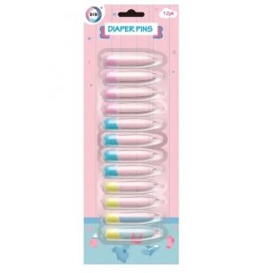 DID Diaper Pins Assorted Colours Pack Of 12