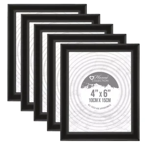 Home Collection London Styrene Black Photo Frame 4" X 6"