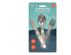 Procamp Stainless Steel Camping Cutlery Set 3pc