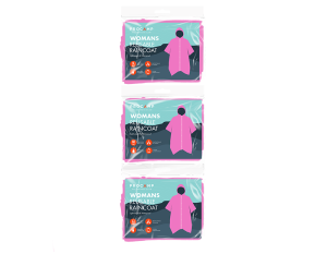 Procamp Pink Woman's Reusable Waterproof Raincoat Sizes