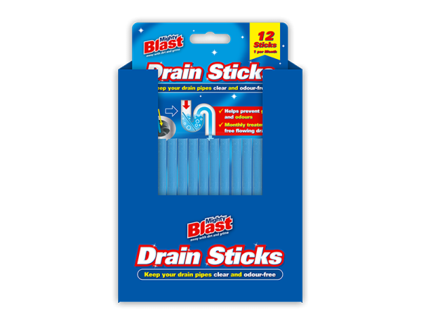 Premium Mighty blast drain sticks pack of 12